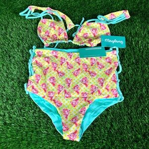 New NWT Maylana Swim Bikini Set Top Bottom Beach
